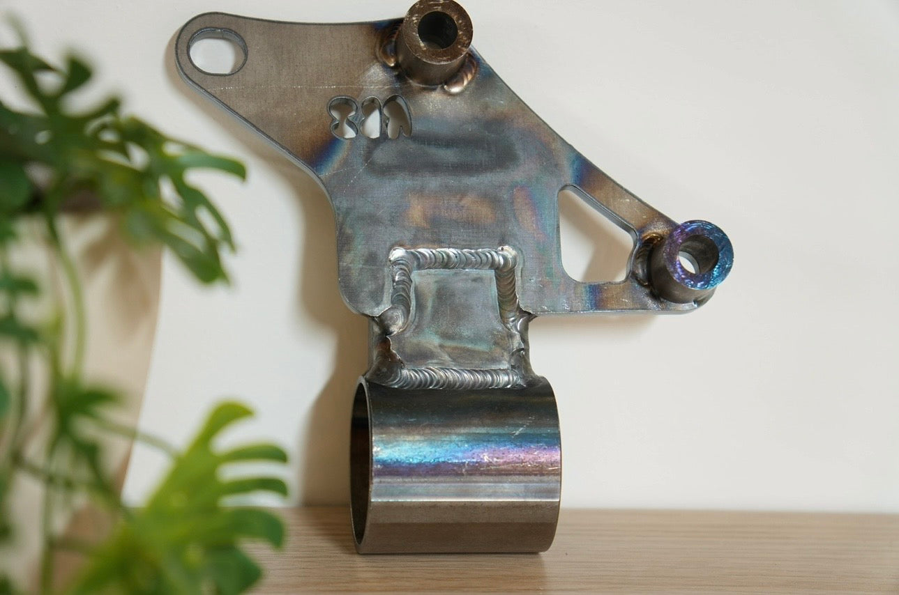 RBZ Harmony K24 engine mount for Suzuki Samurai with Cerakote finish and Nord-Lock hardware