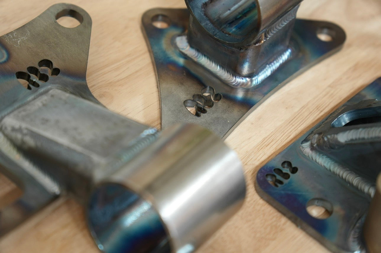 RBZ Harmony K24 engine mount for Suzuki Samurai with Cerakote finish and Nord-Lock hardware