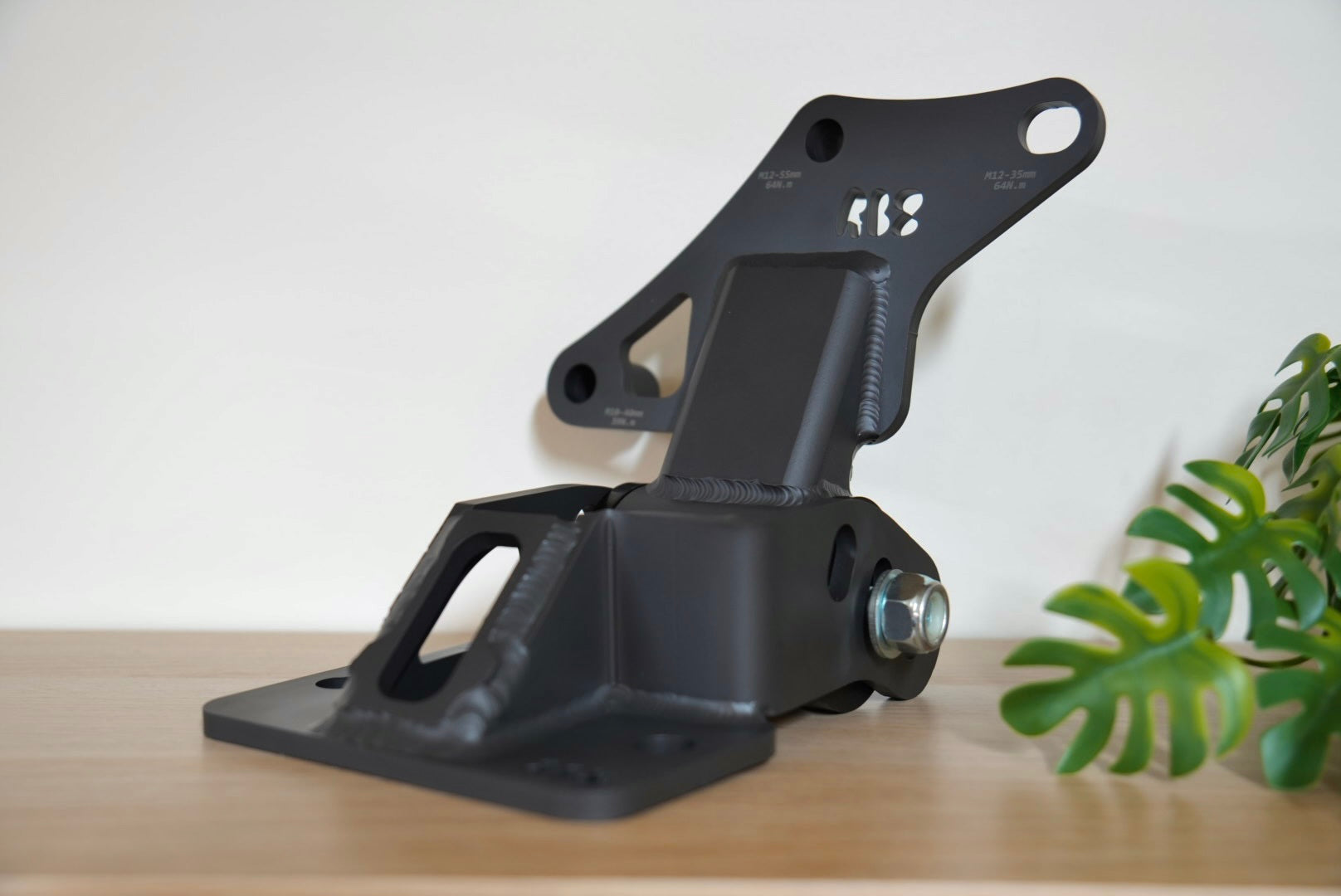 RBZ Harmony K24 engine mount for Suzuki Samurai with Cerakote finish and Nord-Lock hardware