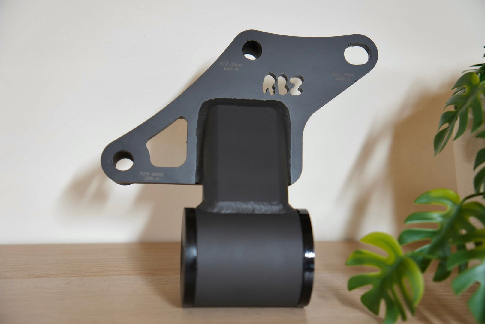 RBZ Harmony K24 engine mount for Suzuki Samurai with Cerakote finish and Nord-Lock hardware