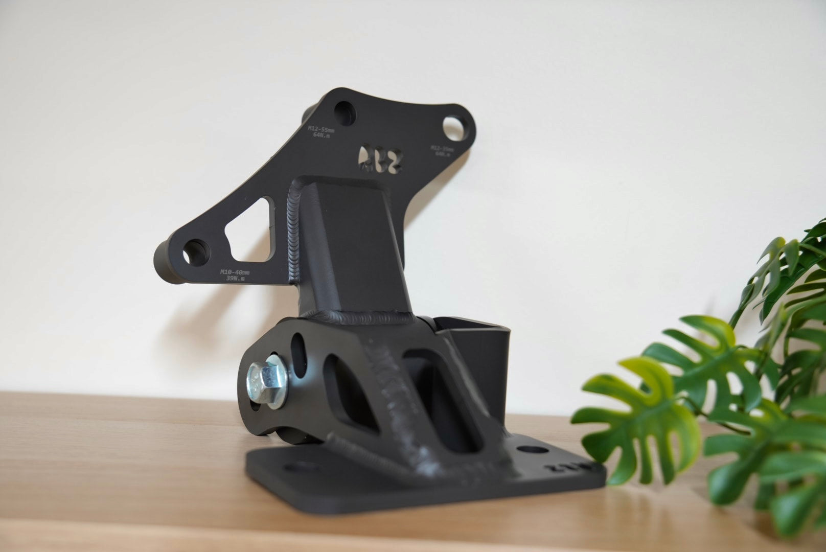 RBZ Harmony K24 engine mount for Suzuki Samurai with Cerakote finish and Nord-Lock hardware
