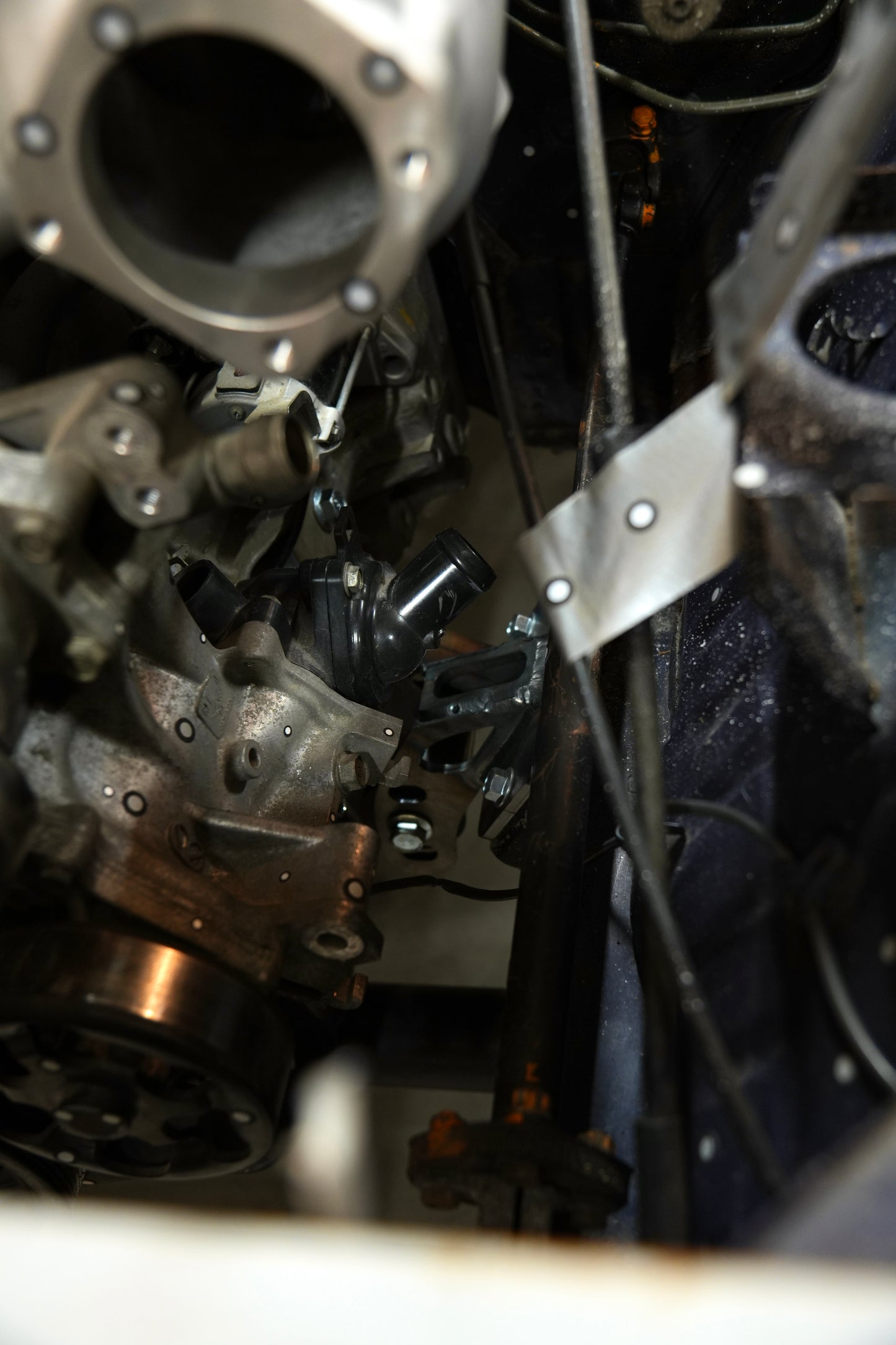 RBZ Harmony Samurai K24 mount bolted to OEM chassis location with Nord-Lock hardware in place