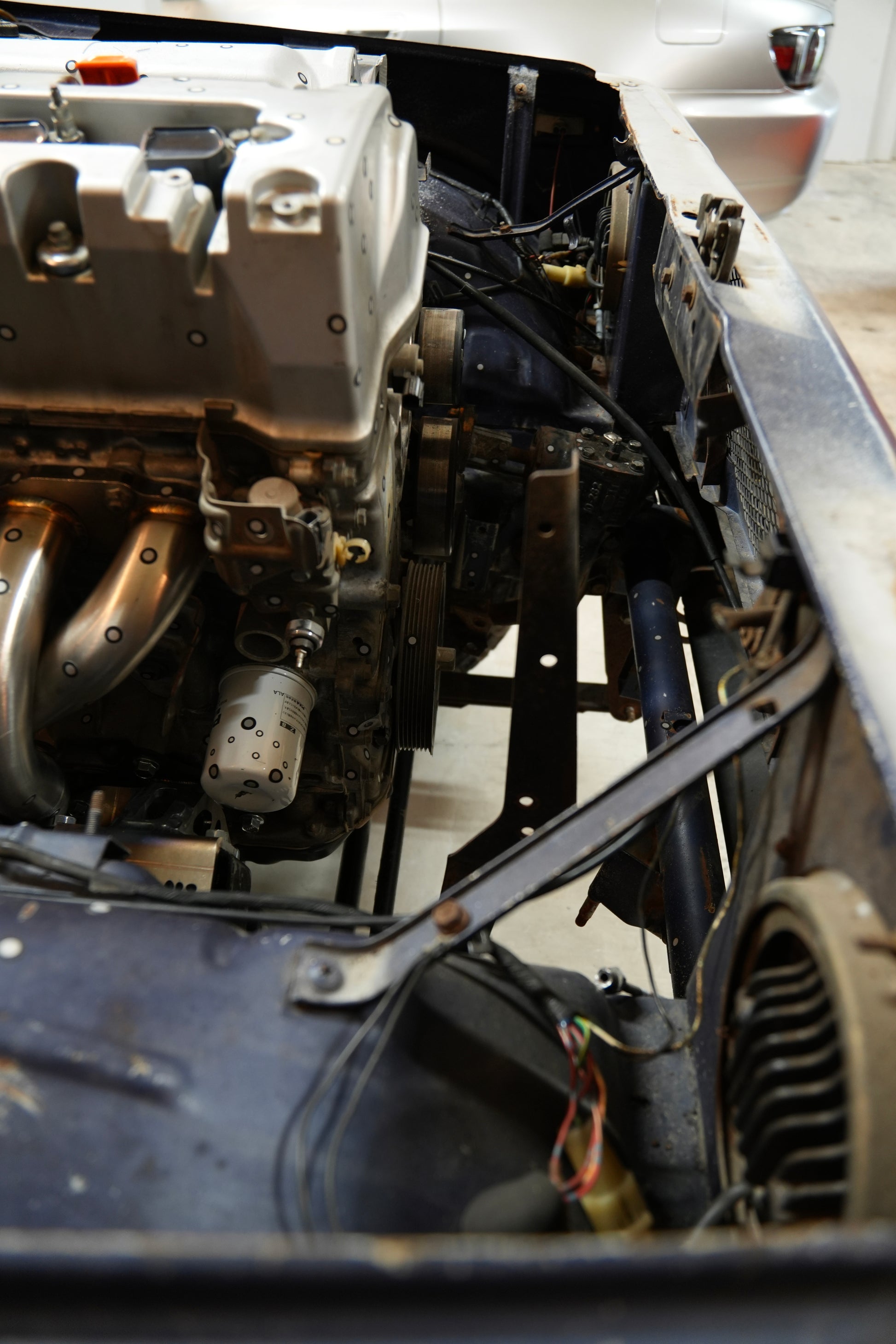 K24 oil pan clearance with Suzuki Samurai front differential after install with RBZ Harmony engine mounts