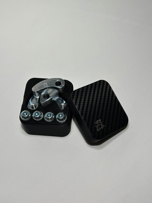 RBZ Harmony S2000 to K-series AC line adapters in fitted carbon fiber pattern presentation case with hardware