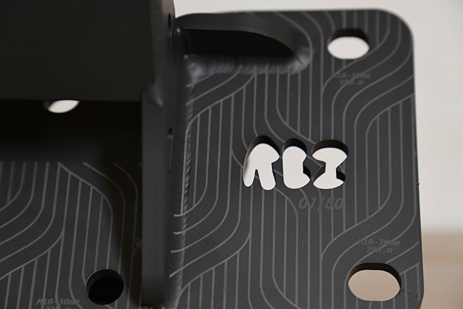 Hand laid TIG welds on RBZ Harmony S2000 K24 swap mount showing premium craftsmanship and stacked bead pattern.